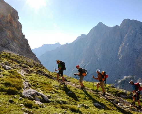 Wir verlassen das Reintal und steigen hinauf auf das Zugspitzplatt